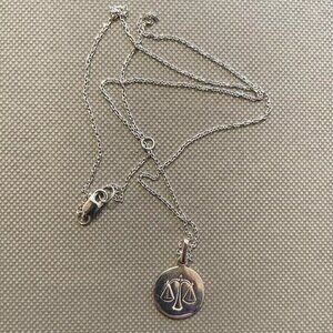 Anzie Sterling Silver Libra Pendant Necklace